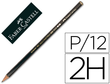 FABER CASTELL - Lapiz Ecolapiz 9000 2H Grafito Hexagonal (Ref.119012)