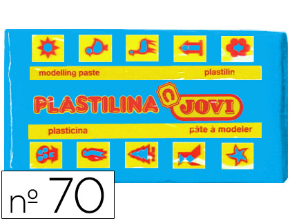 JOVI - PLASTILINA 70 AZUL CLARO -UNIDAD -TAMAÑO PEQUEÑO (Ref.70-12)