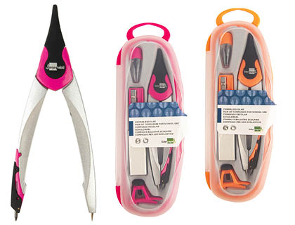 LIDERPAPEL - COMPAS ADAPTADOR UN IVERSAL MINAS AFILAMINAS Y GOMA COLORES SURTIDOS (Ref.MP20)