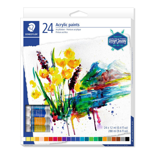 STAEDTLER - PINTURA ACRILICA 8500 12 ml (tubo) ESTUCHE de 24 (Ref.8500 C24)
