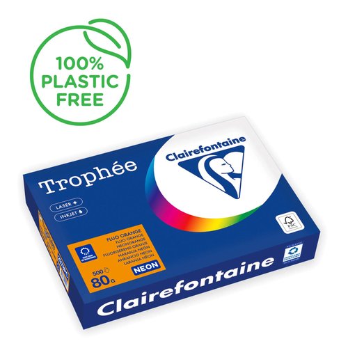 TROPHÉE - Papel multifunción color 500h 80 g. A4 Naranja FSC (Ref.2978C)