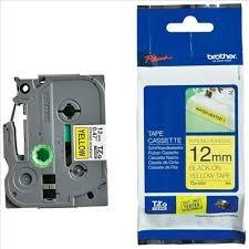 BROTHER - Cinta Rotuladora LAMINADA YL/BK 8M 12MM (Ref.TZES631)