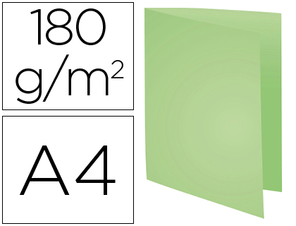 EXACOMPTA - Subcarpeta Foldyne A4/folio Cartulina reciclada Verde 180 G (Ref.420004E)