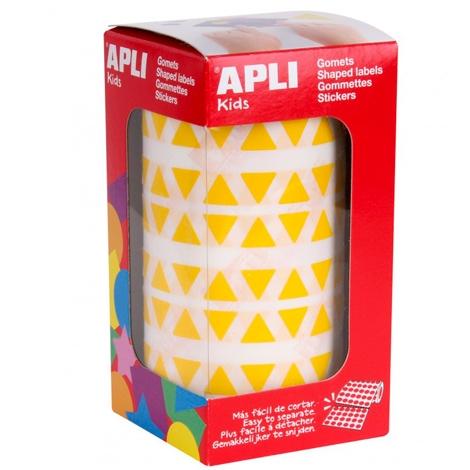 GOMETS AUTOADHESIVOS TRIANGULARES 10,5X10,5X10,5 MM AMARILLO EN ROLLO (Ref.4863)