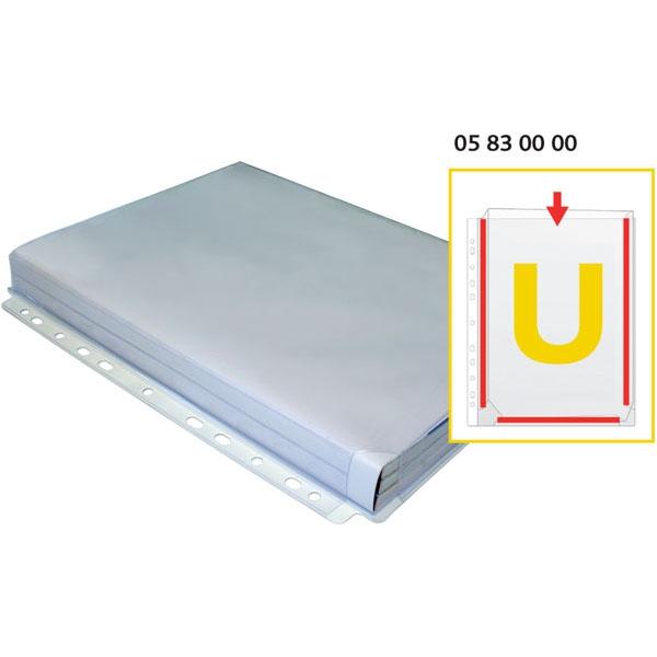 GRAFOPLÁS - FUNDA MULTITALADRO FUELLE GRAFOPLAS 25mm PVC 180µ A4 11 TAL."U" BOLSA de 5 (Ref.5830000)