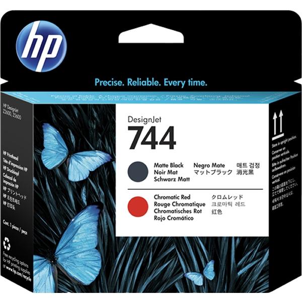 HP ( HEWLETT PACKARD ) - 744 Cabezal Mate Negro & Rojo (Ref.F9J88A)