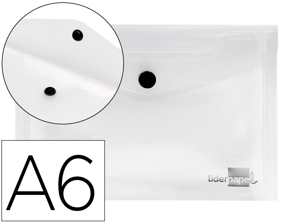 LIDERPAPEL - CARPETA DOSSIER BROCHE 44234 POLIPROPILENO DIN A6 INCOLORA SERIE FROSTY (Ref.DS37)