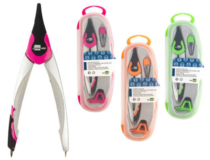 LIDERPAPEL - COMPAS ADAPTADOR UN IVERSAL Y MINAS COLORES SURTIDOS (Ref.MP19)