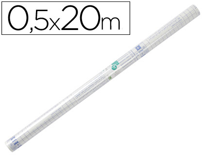 LIDERPAPEL - ROLLO PLASTICO ADHESIVO PARA LAMINAR 0.50X20 MT80 MC REMOVIBLE (Ref.AD05)