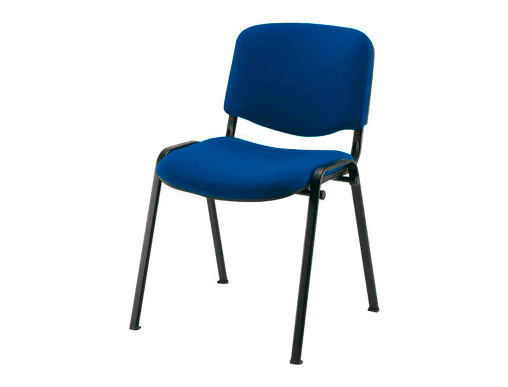 Q-CONNECT - SILLA APILABLE BRAZOS CORTOS TAPIZADA SIN RUEDAS 810 MM ALTO 470MM LARGO420 MM PROFUNDIDAD AZUL (Ref.KF10880)