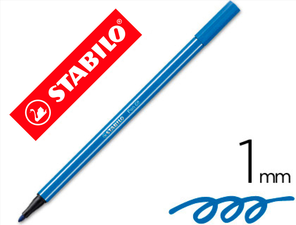STABILO - ROTULADOR ACUARELABLE PEN 68 AZUL MARINO ULTRAMAR 1 MM (Ref.68/32)