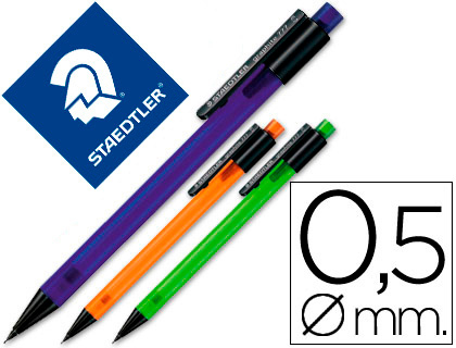 STAEDTLER - Portaminas Graphite 777 Recargable Trazo 0.5mm HB Goma borrar 777 05-5 (Ref.77705-5)
