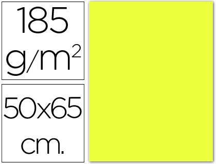 CANSON - Cartulina IRIS 50x65 cm Amarillo limón 185 gr (Ref.200040220)