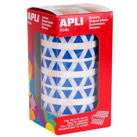 GOMETS AUTOADHESIVOS TRIANGULARES 10,5X10,5X10,5 MM AZUL EN ROLLO (Ref.4864)