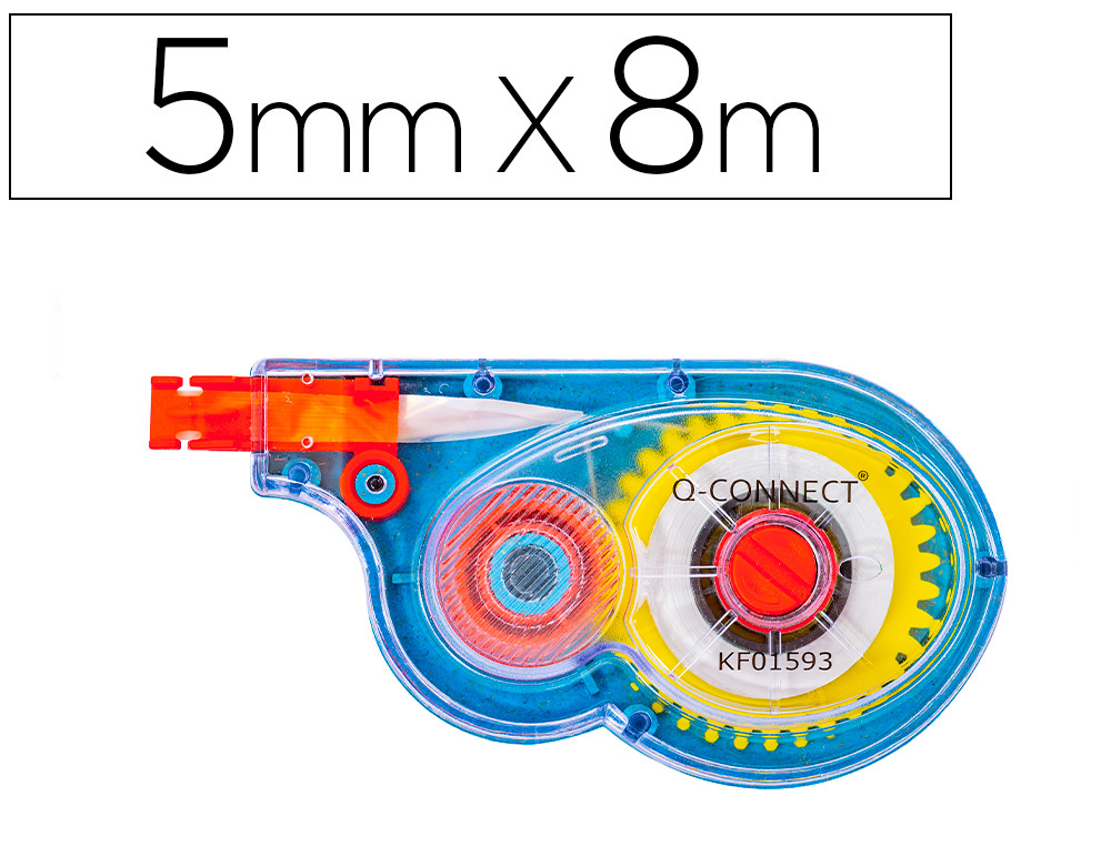 Q-CONNECT - CORRECTOR CINTA BLANCO 5 MM X 8 MT (Ref.KF01593)