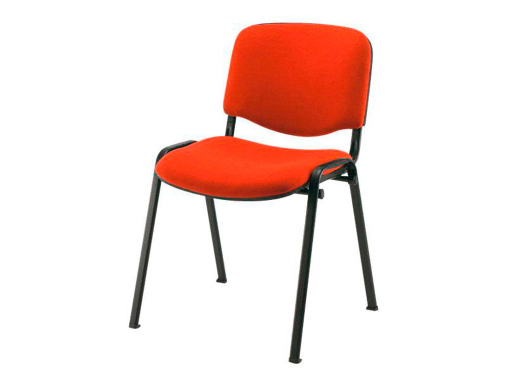 Q-CONNECT - SILLA APILABLE BRAZOS CORTOS TAPIZADA SIN RUEDS 810 MM ALTO 470 MM LARGO420 MM PROFUNDIDAD ROJA (Ref.KF10882)