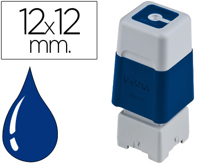 BROTHER - SELLO AUTOMATICO 12 MM X 12 MM AZUL (Ref.PR-1212E6P)