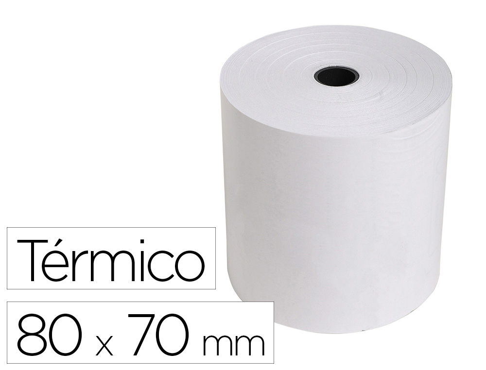 EXACOMPTA - Rollo sumadora termico 80 mm x 80 mm 55 g/m2 sin bisfenol a (Ref. 43821E)