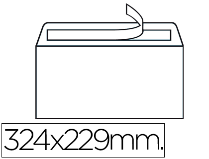 LIDERPAPEL - SOBRE N.14 BLANCO DIN C4 229X324 MM TIRA DE SILICONA CAJA DE 250 UNIDADES (Ref.SB17)