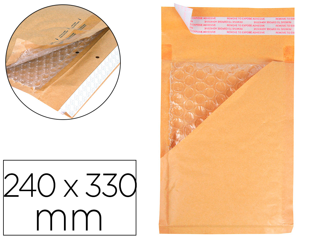 Q-CONNECT - SOBRE BURBUJAS CREMA G/4 240 X 330 MM CAJA DE 50 (Ref.KF16584)
