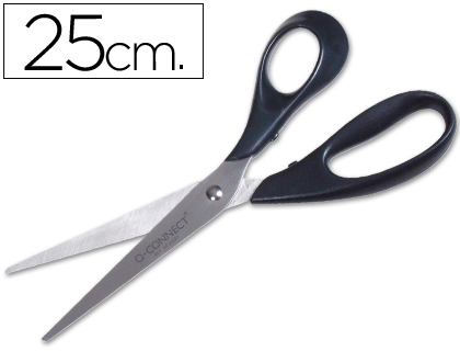 Q-CONNECT - TIJERA OFICINA INOXIDABLE 10" -25 CM -BLISTER (Ref.KF02340)
