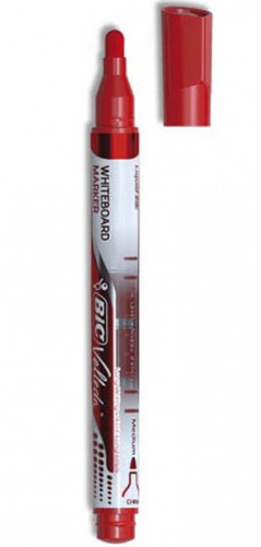 BIC - Marcador pizarra blanca Velleda Pocket Trazo 2mm Punta conica Tinta líquida Rojo (Ref.902089)