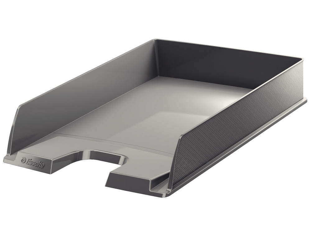 ESSELTE - Bandeja de Sobremesa Europost 255X348X65 Gris Poliestireno Apilable (Ref.623609)