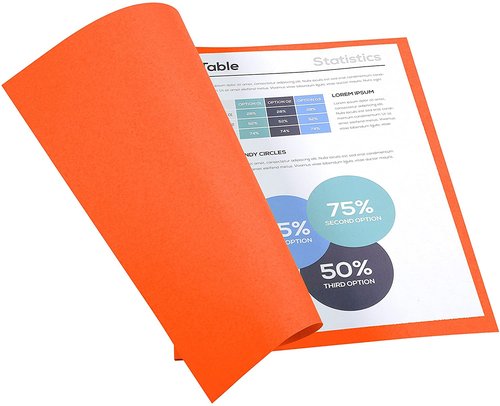 EXACOMPTA - Subcarpetas Foldyne Caja 100 ud A4/folio Cartulina reciclada Naranja 250 G (Ref.410007E)