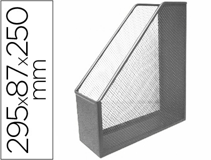 Q-CONNECT - REVISTERO METALICO REJILLA GXA29 GRIS 87X295X250 MM (Ref.KF00845)