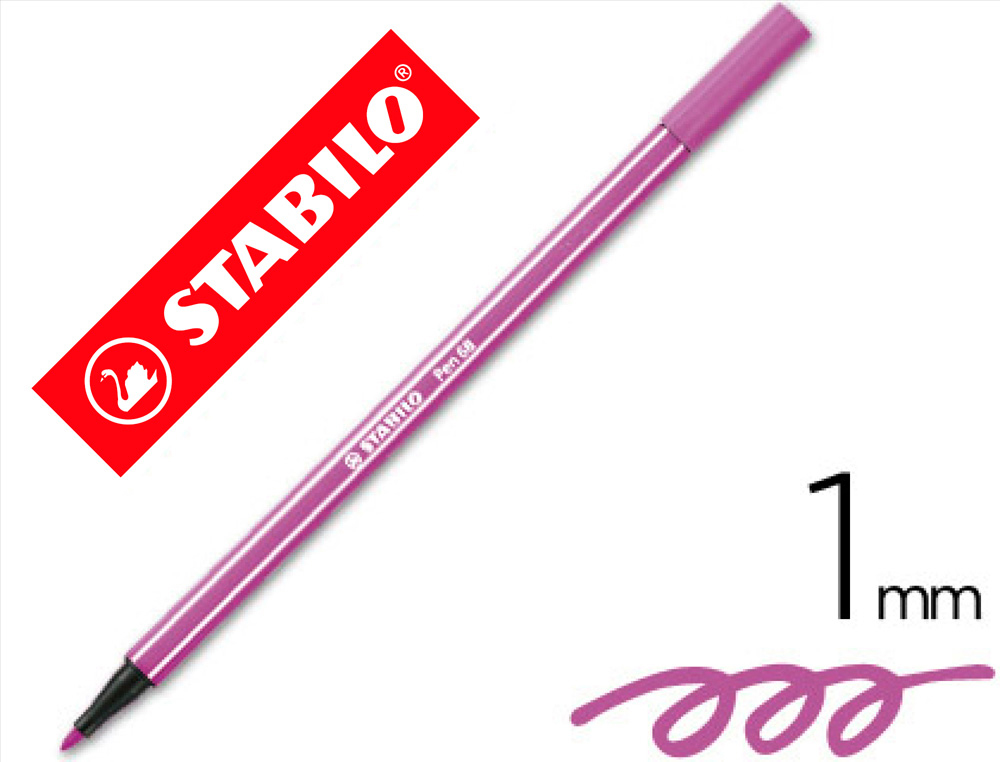 STABILO - ROTULADOR ACUARELABLE PEN 68 LILA 1 MM (Ref.68/58)