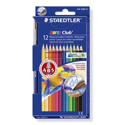 STAEDTLER - LAPICES ACUARELABLES 144 10 NORIS CLUB AQUARELL estuche de 12 (Ref.144 10NC12)
