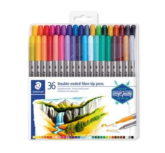 STAEDTLER - ROTULADOR FIBRA 3200 DESIGN JOURNEY DOBLE PUNTA ESTUCHE de 36 (Ref.3200 TB36)