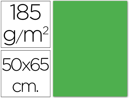 CANSON - Cartulina IRIS 50x65 cm Verde 185 gr (Ref.200040237)