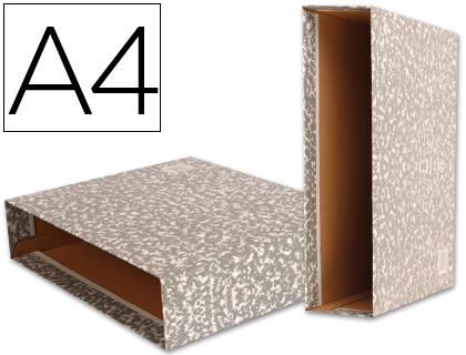 LIDERPAPEL - CAJA ARCHIVADOR CLASSIC RED A4 GRIS (Ref.CZ03)