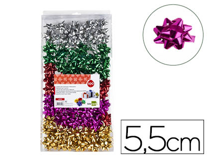LIDERPAPEL - LAZOS FANTASIA MEDIANOS COLORES METALIZADOS SURTIDOS (Ref.LZ03)