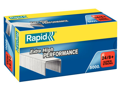 RAPID - GRAPAS SUPER STRONG 24/8+ mm. GALVANIZADAS caja de 5000 (Ref.24860100)