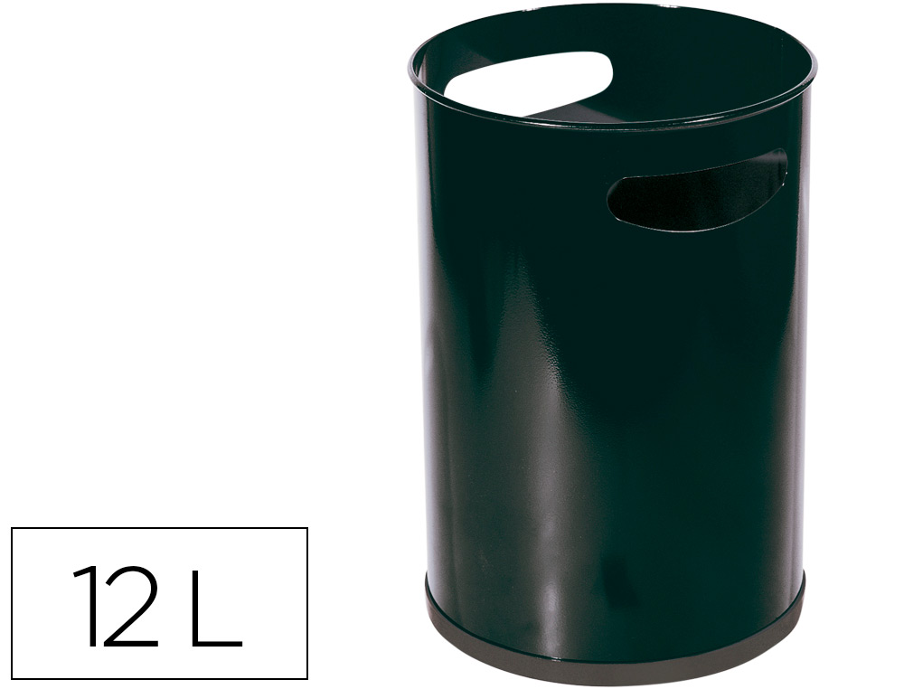 SIE - Papelera 101 y 111 Metálica 12L Negro (Ref.101-n)