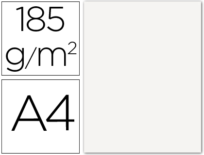 CANSON - Cartulina Iris 50 Hojas A4 Blanco 185 g (Ref.200040152)
