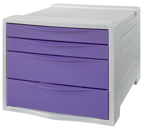 ESSELTE - FICHERO CAJONES DE SOBREMESA COLOUR ICE PLASTICO 4 CAJONES COLOR ALBARICOQUE 245X365X285 MM (Ref.626283)