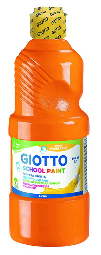 GIOTTO - Témpera LAVABLE BOTELLA 500 ML. COLOR NARANJA (Ref.535305)