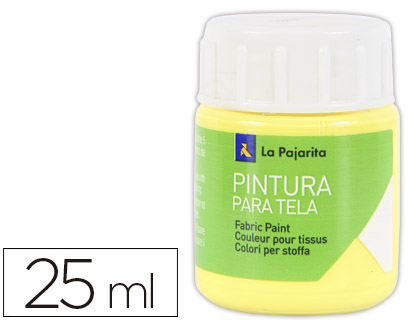 LA PAJARITA - PINTURA PARA TELA AMARILLO CLARO 25 ML (Ref.T-5)