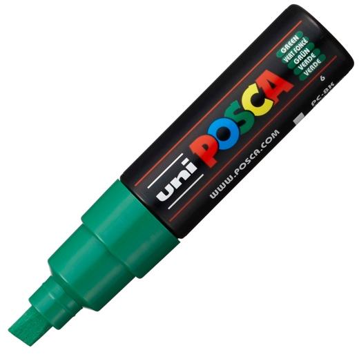 UNI-BALL - Marcador especial PC-8K Lavables punta biselada Verde (Ref.148841000)