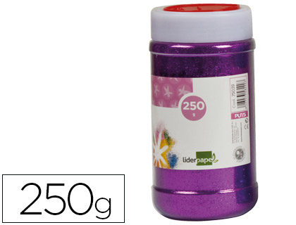 LIDERPAPEL - PURPURINA FANTASIA COLOR VIOLETA METALIZADO BOTE DE 250 GR (Ref.PU15)