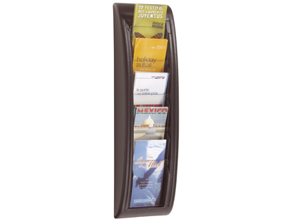 PAPERFLOW - EXPOSITOR MURAL FAST- POSTALES A6 NEGRO 5 CASILLAS 650X181X95 MM (Ref.4062.01)