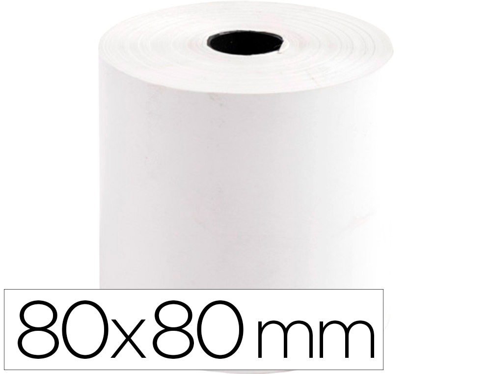 Q-CONNECT - ROLLO SUMADORA TERMICO 80 MM ANCHO X 80 MM DIAMETRO (Ref.KF02099)