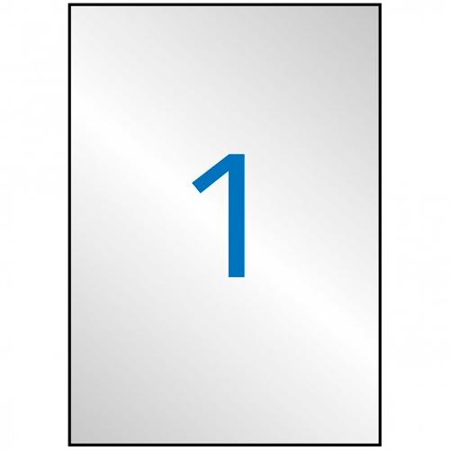 APLI - ETIQUETA ADHESIVA METALIZADA TAMAÑO 210X297 MM PARA FOTOCOPIADORA LASER CAJA 20 HOJAS CON 20 (Ref.10071)