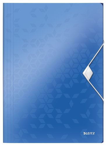 LEITZ - Carpeta wow gomas solapas polipropileno din A4 color azul (Ref. 45990136)