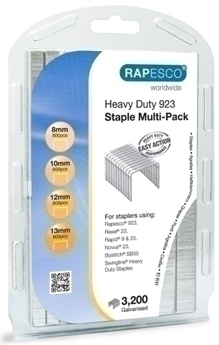RAPESCO - Selección de 3200 Grapas Galvanizadas de tipo 923 (Ref.1246)
