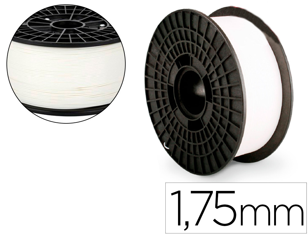 COLIDO - 3D - Filamento pla nylon 1,75 mm 1 kg blanco (Ref. COL3D-LCD117W)