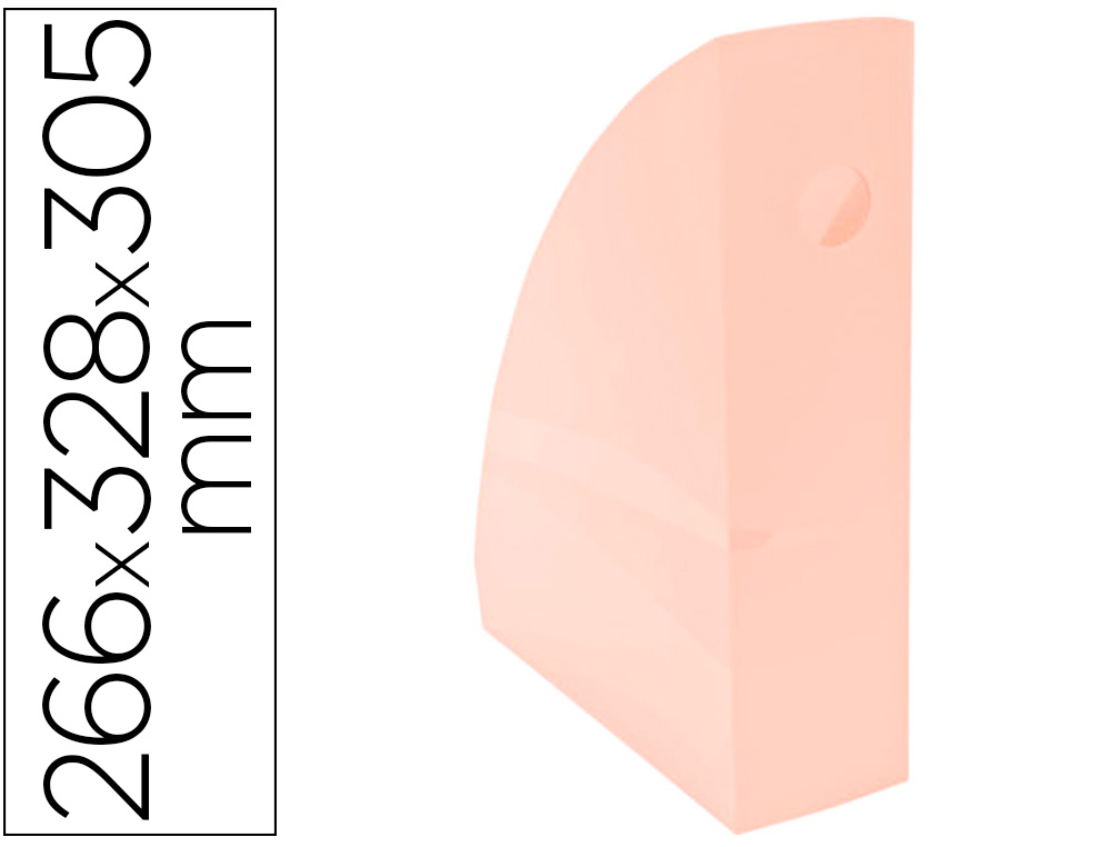 EXACOMPTA - Revistero aquarel mag-cube coral pastel 266x328x305 mm (Ref. 18261D)